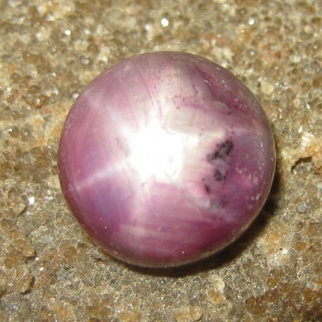 Batu Mulia Natural Purplish Round Star Ruby 5.90 carat