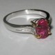 Pinkish Ruby Silver Ring 7.5 US