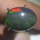  Batu Mulia Natural Black Opal Neon Green Fire 2.40 carat
