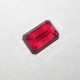 Batu Ruby Merah Vivid Octagon Cut 2.59 carat foto bawah