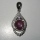 Liontin Silver Star Ruby Round Cabochon 6.00 carat