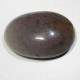 Tampak Belakang Batu Black Opal Lonjong Pipih 5.20 carat