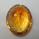 Batu Permata Citrine Orangy Yellow Oval 5.65 carat tampak bagian bawahnya