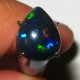 Batu Mulia Natural Black Opal Bluish Pear Shape 1.95 carat