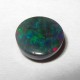 Tampak Belakang Batu Mulia Black Opal Round Cab Neon Green 1.25 carat