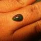 Batu Mulia Natural Black Opal Pear Hijau Rintik Merah 1.65 carat