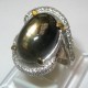 Cincin Wanita Silver Black Star Sapphire Ring 5 US 1.00 carat