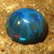 Batu Mulia Natural Black Opal Spider Blue 2.90 carat