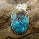 Batu Mulia Natural Asli Liontin Blue Chrysocolla