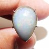 Batu Mulia Milky Black Opal Pear Shape 3.20 Carat