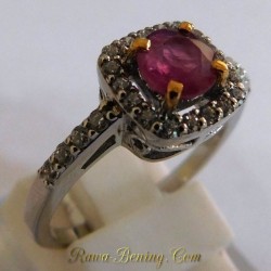 Ruby Estate Silver Ring 7.5US