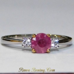 Lady Ruby Silver Ring 7.5US