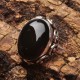 Natural Black Onyx Ring 8US