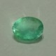 Oval Green Emerald 0.66 cts luster berkerlip terang menyala
