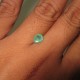 Pear Shape Natural Emerald 0.9 cts untuk cincin wanita