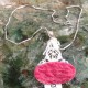 Kalung Silver Liontin Red Ruby Druzy