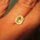Greyish Yellow Sapphire 3.41 cts untuk cincin bepergian