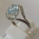 Silver Blue Topaz Ring 8US