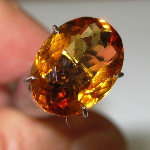 Yellowish Orange Citrine Oval 4.16 carat