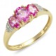 Cincin Pink Sapphire CZ Ring 7US